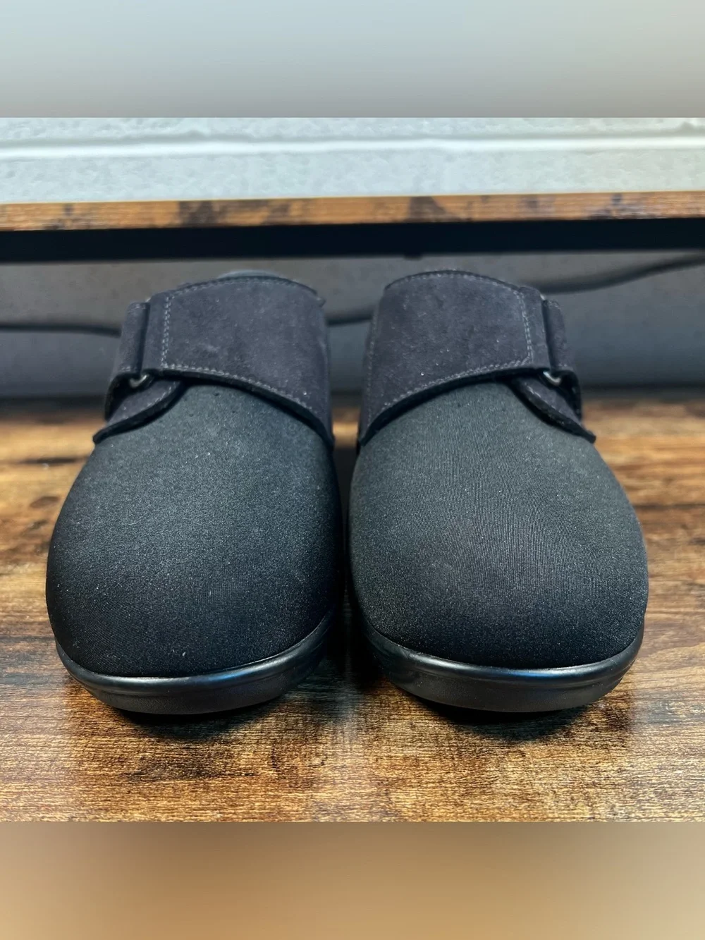 Orthofeet Shoes Sneakers Black Slip On Wichita Hook & Loop Strap Women's 9.5W